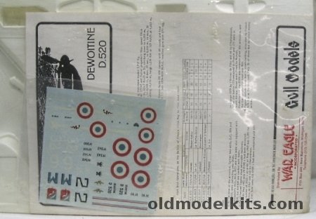 Gull Models 1/48 Dewoitine D.520 (D-520) with Metal Details and Decals plastic model kit